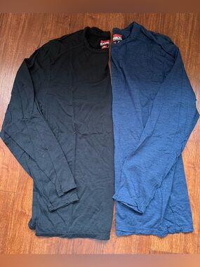 BUNDLE: 2 Karbon Merino Wool Long Sleeve Base Layer Shirts XXL